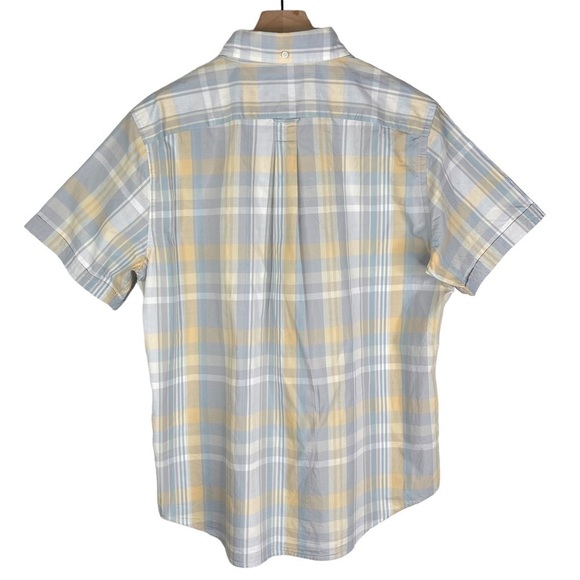 Jack Spade Shirt Mens Large Plaid Print Button Up Cotton Spring Short Sleeve - Picture 8 of 16
